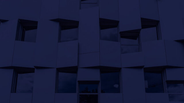 Modern office building facade in the downtown